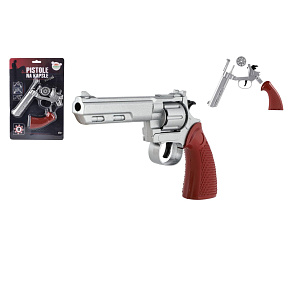 Revolver/Pistole na kapsle 8 ran kov 22cm na kartě