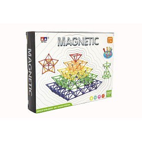 Magnetická stavebnice 250 ks plast/kov v krabici 31x23x5cm Magnetická stavebnice 250 ks plast/kov v krabici 31x23x5cm