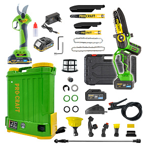 Aku zahradní sada: postřikovač AS20-12, nůžky ES28Li a pilka PKA32Li Aku zahradní sada: postřikovač AS20-12, nůžky ES28Li a pilka PKA32Li