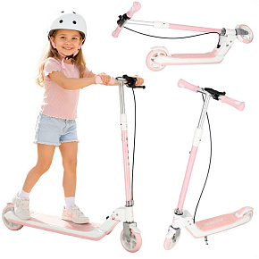 Dětská koloběžka TRIKE FIX dvoukolová LED skládací dvojité brzdy růžová Dětská koloběžka TRIKE FIX dvoukolová LED skládací dvojité brzdy růžová