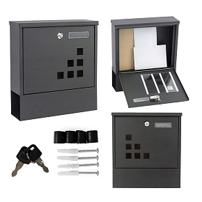 Mailbox made of galvanized steel in anthracite color ModernHome