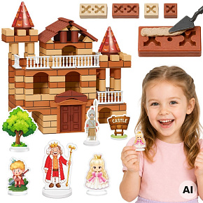 WOOPIE Zámek z Kostiček 506 ks. Figurky Konstrukční DIY sada pro děti WOOPIE Zámek z Kostiček 506 ks. Figurky Konstrukční DIY sada pro děti