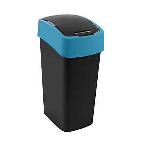 Odpadkový koš FLIP BIN 45l černý/modrý Odpadkový koš FLIP BIN 45l černý/modrý