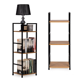 Modern wooden shelf, metal frame LOFT, 3 shelves