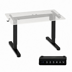 Elektrický rám stolu s nastavením výšky 72–118 cm, deska až do 160 cm, černý ModernHome Elektrický rám stolu s nastavením výšky 72–118 cm, deska až do 160 cm, černý ModernHome
