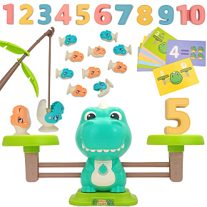 WOOPIE Váha Váhová Rovnováha Hra Chytání Dinosaurů Rybiček Učení Počítadlo