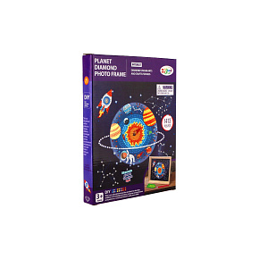 Kreativní sada diamantové malování Vesmír s nalepovacími diamanty v krabici 21x27x3cm