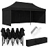 Automatic self-assembling event garden gazebo tent 3×6 m, black, MultiGarden