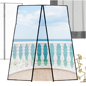 Moskytiéra síť magnetická LUARO na dveře solidní silný magnet 110x220cm Moskytiéra síť magnetická LUARO na dveře solidní silný magnet 110x220cm