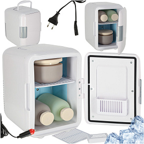 Elektrická autochladnička turistická mini na jídlo kosmetiku ohřívání chlazení 2v1 3,4L bílá Elektrická autochladnička turistická mini na jídlo kosmetiku ohřívání chlazení 2v1 3,4L bílá