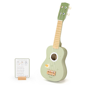 Viga Dřevěné Ukulele Kytara Pro Děti Zelené S Notami Viga Dřevěné Ukulele Kytara Pro Děti Zelené S Notami