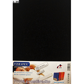 VERATEX Froté prostěradlo jednolůžko 90x200/16cm (č.35-černá) VERATEX Froté prostěradlo jednolůžko 90x200/16cm (č.35-černá)