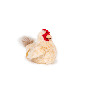 Slepice sedící plyš 14x23cm 0m+