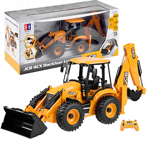 Lebula dálkově ovládané auto rc bagr jcb kovové vozidlo žluté