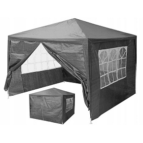 Garden commercial pavilion tent, 3x3 m, 4 walls, gray, MultiGarden