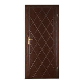 STANDOM Koženkové čalounění dveří vzor kosočtverec T1 Ořech