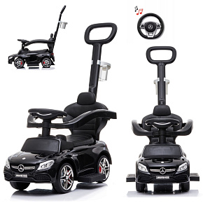 Lebula jezdítko tlačítko chodítko mercedes 3v1 amg auto velké pro děti černé