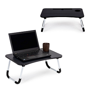 Black laptop stand bed table 60x40 cm ModernHome