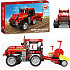 Lebula stavebnice sada 471 ks prvků červený zemědělský traktor