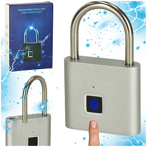 Visací zámek elektronický na otisk prstu vodotěsný inteligentní USB Visací zámek elektronický na otisk prstu vodotěsný inteligentní USB