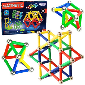 WOOPIE Magnetické Konstrukční Kostky 3D 58 ks.