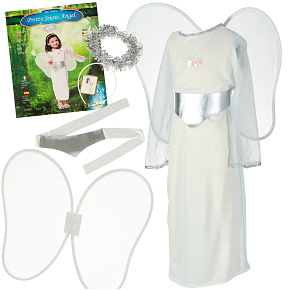 Kostým karnevalový oblek převlek andílek svatozář jesličky 4 ks velikost S