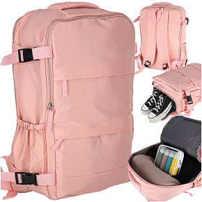 Růžový turistický kabinový batoh cestovní příruční zavazadlo 45x30 cm