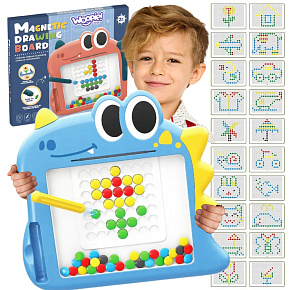 WOOPIE Magnetická Tabule pro Děti Montessori MagPad Dinosaurus