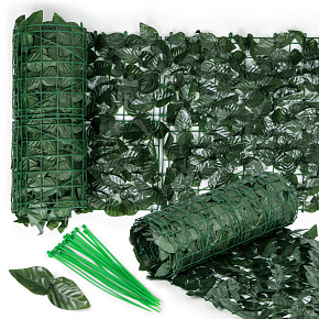 Artificial ivy hedge, 500x50 cm, green balcony cover, masking