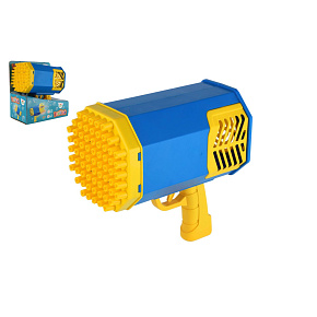 Bublifuk pistole s náplní plast 22cm na baterie se světlem v krabici 23x25x14cm