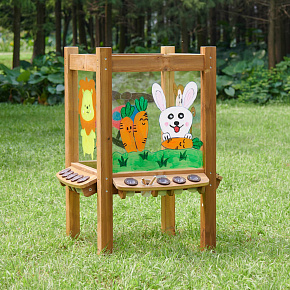 MASTERKIDZ 4stranná průhledná akrylová tabule na malování + kelímky