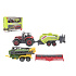 Sada farma traktor s příslušenstvím 4ks kov/plast mix druhů v krabici 21x15x6cm