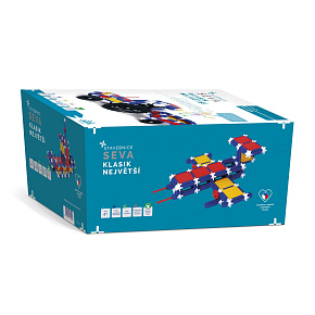 Stavebnice SEVA KLASIK Největší plast 1162ks v krabici 27x38x18cm