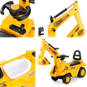 Lebula jezdítko tlačítko chodítko bagr nočník 3v1 autíčko auto velké pro děti