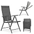 Set of 2 foldable steel garden chairs with adjustable backrest MultiGarden - gray