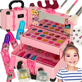 Kufřík sada kosmetiky na líčení a nehty makeup kosmetika stíny laky kufřík Kufřík sada kosmetiky na líčení a nehty makeup kosmetika stíny laky kufřík