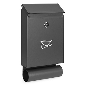Wall-mounted mailbox with newspaper holder postal galvanized steel anthracite ModernHome