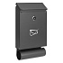 Wall-mounted mailbox with newspaper holder postal galvanized steel anthracite ModernHome