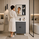 Stojící koupelnová skříňka s umyvadlem + zrcadlo sada nábytku ModernHome