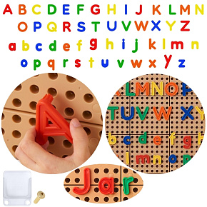 MASTERKIDZ Abeceda Sada Písmen (Velkých a Malých) pro Nástěnné Panely STEM 122 ks.