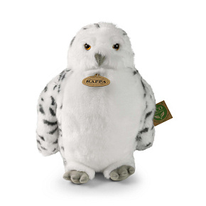Plyšová sova sněžná s otáčející hlavou 28 cm ECO-FRIENDLY