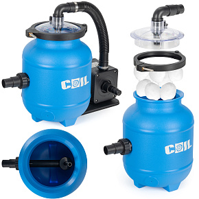 Písková filtrační pumpa pro bazén 100W. Výkon 4000l/h + 320g filtračních kuliček Aqualoon Písková filtrační pumpa pro bazén 100W. Výkon 4000l/h + 320g filtračních kuliček Aqualoon