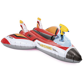 Inflatable plane with a water gun, red INTEX 57536