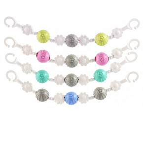 Řetěz/zábrana koule/kytičky plast 41cm 0m+