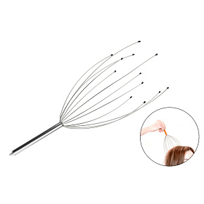 Masážní metlička hlavy, modrá