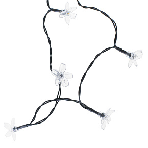 Solární zahradní lampy květiny 7m 50LED teplá bílá