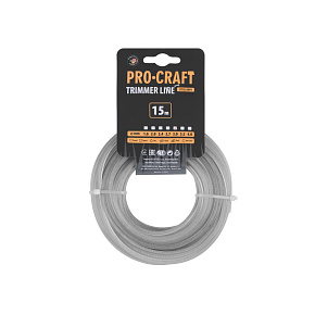 Struna žací zesílená (3mm) (15m) čtverec PROCRAFT KV/AR-3/15