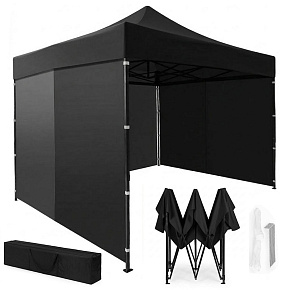 Garden event pavilion automatic pop-up tent, 3x3 m, black, MultiGarden