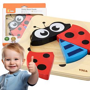 VIGA První dřevěné puzzle pro nejmenší Beruška VIGA První dřevěné puzzle pro nejmenší Beruška