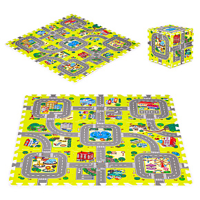Foam Play Mat for Kids City Design – 9 Pieces 90.5x90.5 cm IPLAY Foam Play Mat for Kids City Design – 9 Pieces 90.5x90.5 cm IPLAY